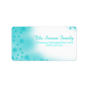 Chalkboard Snowflakes address label