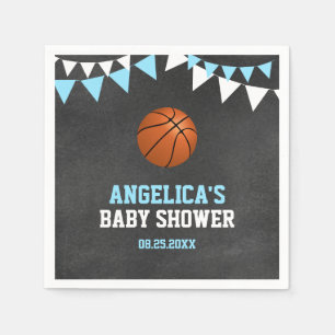 Chalkboard Sports BASKETBALL Theme Baby Shower Napkin