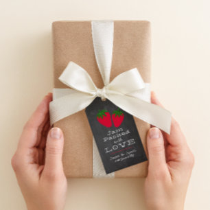 Chalkboard Strawberry Jam Favour Gift Tags