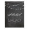 Chalkboard string lights Alcohol because wedding