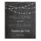Chalkboard string lights Welcome wedding sign