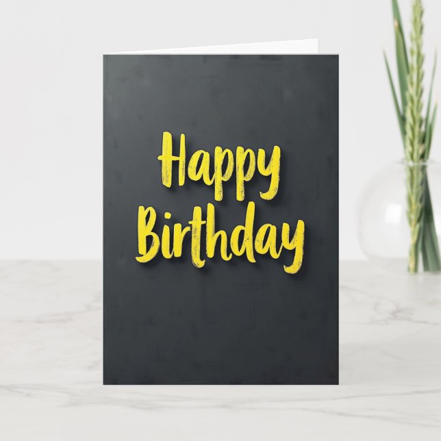 Chalkboard Style Birthday Card (Front)