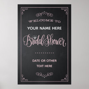 Chalkboard Style Bridal Shower Poster