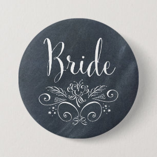 Chalkboard Style Bride Button