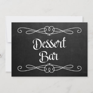 Chalkboard Style "Dessert Bar" Wedding Sign