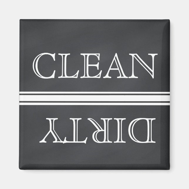 Chalkboard Style Dishwasher Magnet Clean & Dirty (Front)