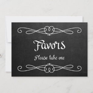 Chalkboard Style "Favours" Wedding Sign
