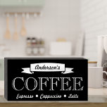 Chalkboard Style Signature Coffee Shop  Wooden Box Sign<br><div class="desc">Introducing my striking chalkboard style wood box sign, a charming replica of a vintage coffee shop sign that can be personalised to make it uniquely yours! It also makes a thoughtful and unforgettable gift for any coffee enthusiast and brings the charm of a cosy coffee shop right into your home...</div>