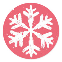 Chalkboard Style Snowflake Christmas Card Seal