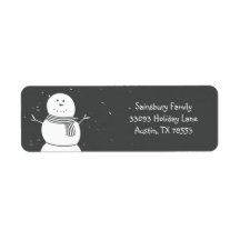 Chalkboard Style Snowman Christmas Card