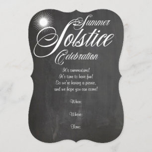 Chalkboard Summer Solstice Invitation