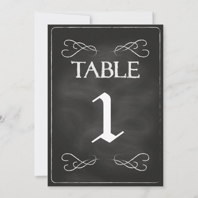 Chalkboard Table Numbers (Front)
