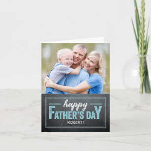 Chalkboard Tag Fathers Day Photo Card