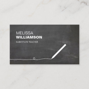 Chalkboard Teacher, Educator Business Card