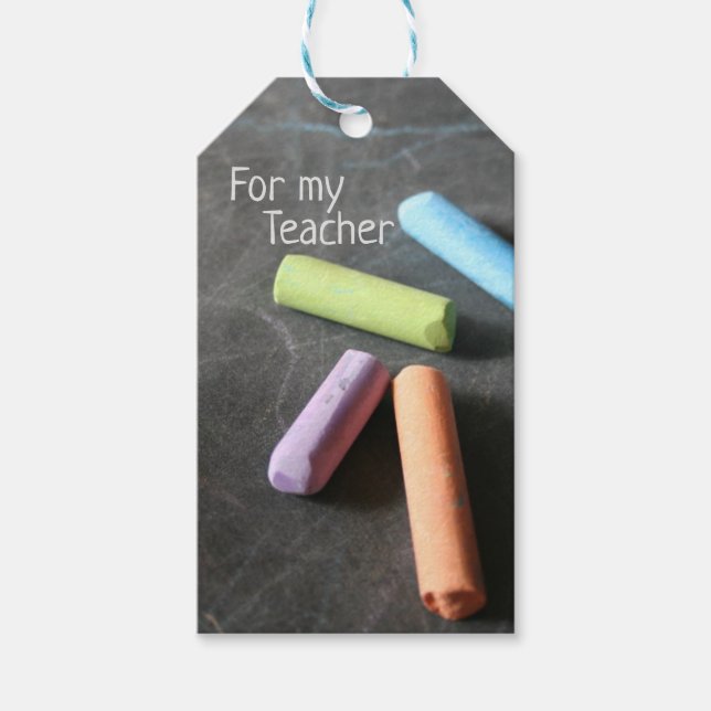 Chalkboard Teacher Gift Tags (Front)