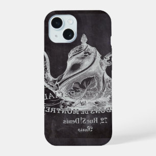Chalkboard teapot Alice in Wonderland tea party iPhone 15 Case