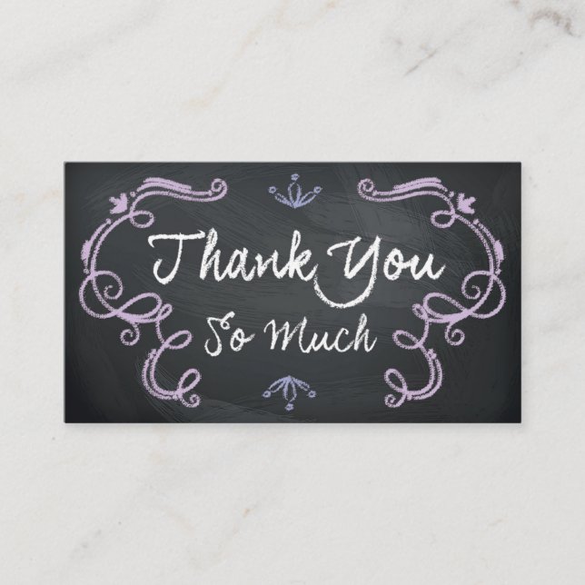 Chalkboard Thank You Business Cards (Front)