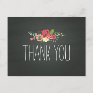 Chalkboard Thank You Post Card
