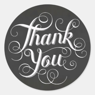Chalkboard Thank You Sticker