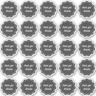 Chalkboard thank you with name labels