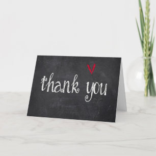 chalkboard thank you with red heart