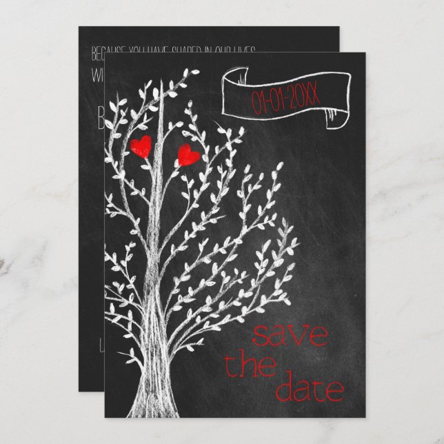 Chalkboard Theme Invitation (Front/Back)