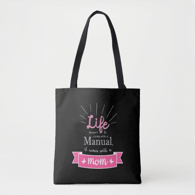 "Chalkboard" Tote with a Quote for Mum Bag (Front)