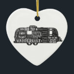 Chalkboard Trailer Ceramic Tree Decoration<br><div class="desc">Chalkboard Trailer</div>