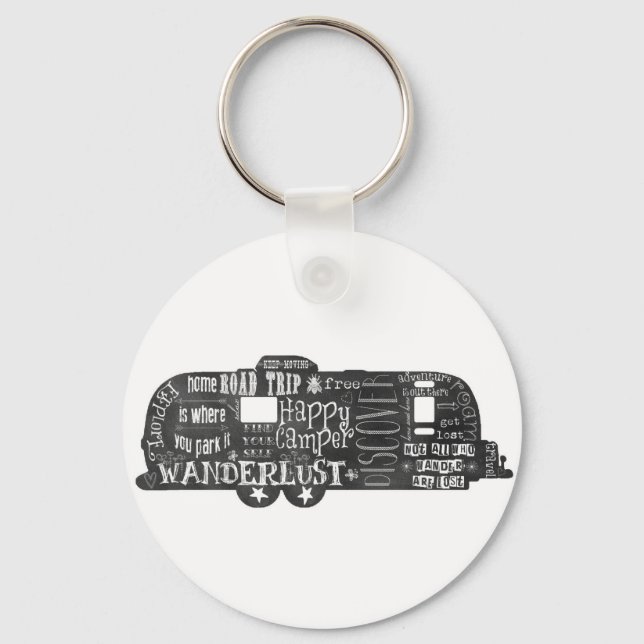 Chalkboard Trailer Key Ring (Front)