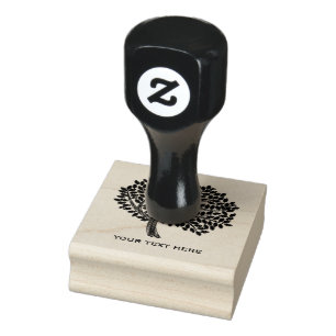 Chalkboard Tree Silhouette Rubber Stamp