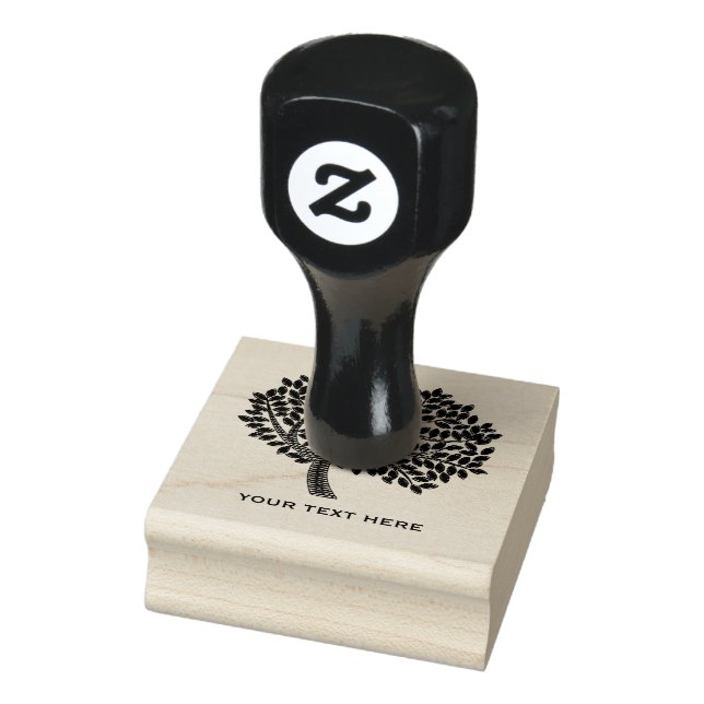 Chalkboard Tree Silhouette Rubber Stamp (Stamp)