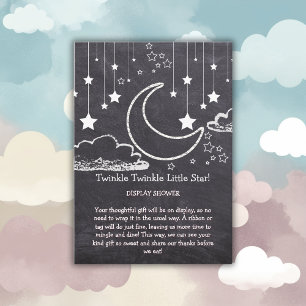 Chalkboard Twinkle Twinkle Little Star Baby Shower Enclosure Card