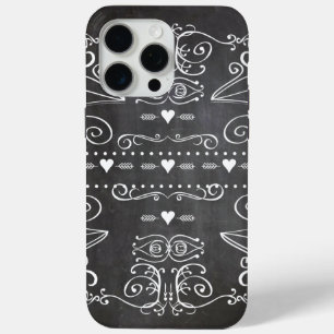 Chalkboard Typography Art iPhone 15 Pro Max Case