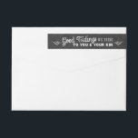 Chalkboard Typography Christmas Label<br><div class="desc">This cute Christmas wraparound label design by The Spotted Olive™ features a chalkboard background and the words "Good Tidings We Bring To You & Your Kin" Copyright © 2014 The Spotted Olive™. All Rights Reserved.</div>