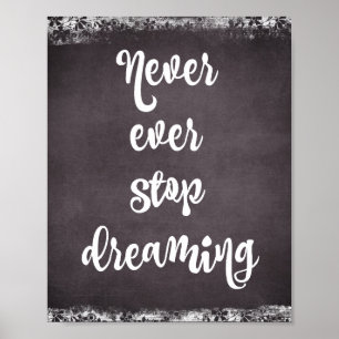 Chalkboard Typography: Dream Quote Poster
