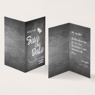Chalkboard Typography Wedding Announcement