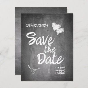 Chalkboard Typography Wedding Announcement
