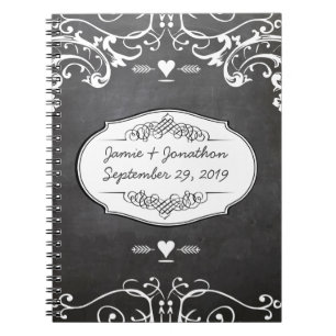 Chalkboard Typography Weddings Notebook