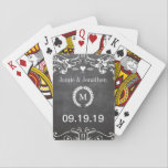 Chalkboard Typography Weddings Playing Cards<br><div class="desc">Chalkboard Vintage Modern Mr. and Mrs.  Chalkboard Wedding Favours  Sweet and sassy</div>