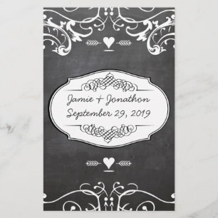 Chalkboard Typography Weddings Stationery