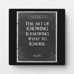 Chalkboard Typography with an Inspirational Quote Plaque