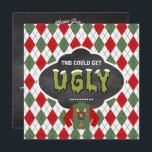 Chalkboard Ugly Sweater Christmas Party Invitation<br><div class="desc">Customise this fun Chalkboard/ Retro style Ugly Sweater Christmas Party Invitation to your event specifications. See the full range of matching products guaranteed to make your event a success in-store. Images used on this item are licensed by © Graphics Factory.com</div>