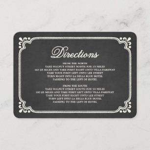 Chalkboard Union Direction Enclosure Card