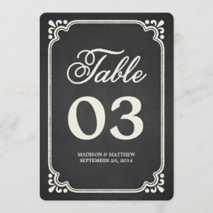 Chalkboard Union Table Numbers
