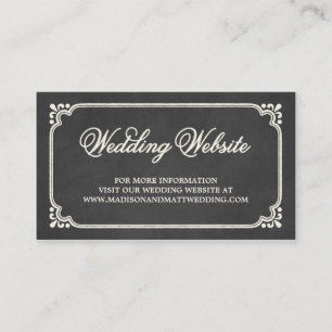 Chalkboard Union   Wedding Website Card
