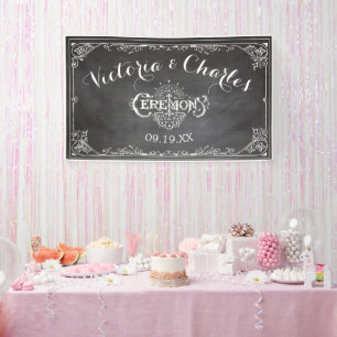 Chalkboard Vintage Typography Wedding Banner