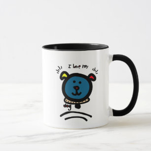 chalkboard wallies i love my dog mug