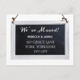 Chalkboard  We’ve Moved Announcement Postcard