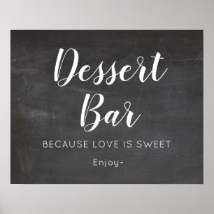 Chalkboard Wedding Dessert Bar Sign