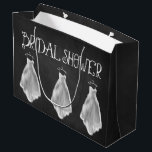 Chalkboard Wedding Dress Bridal Shower Gift Bag<br><div class="desc">Chalkboard Wedding Dress Bridal Shower Gift Bag - Design features chalk sketched printed wedding dresses on a printed chalkboard background with fancy typography. See the matching the collection found below.</div>